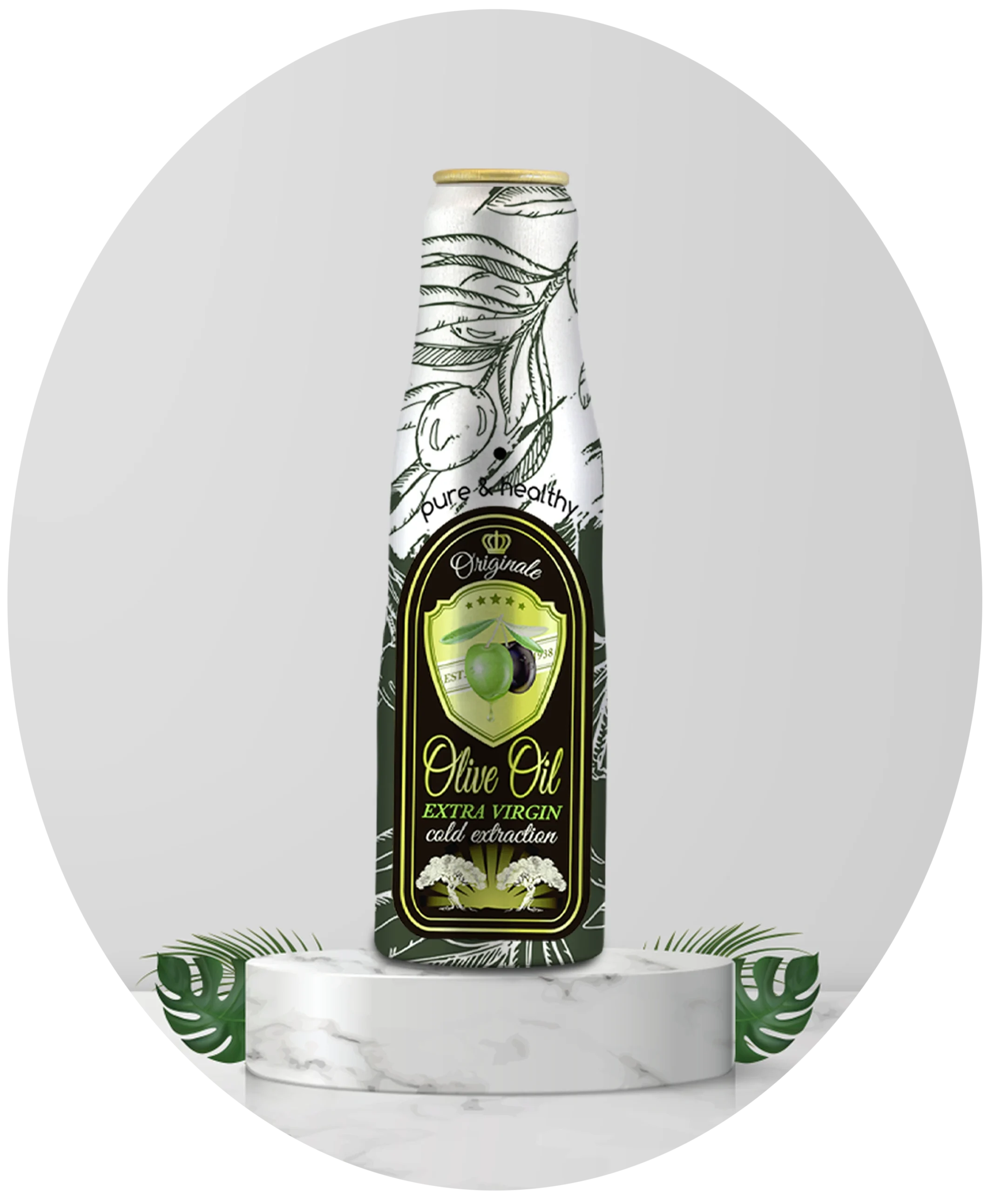 Olive oil packaging cans by Gulf Cans Industries